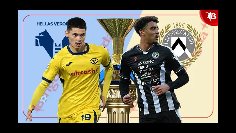 Cầu thủ đội Udinese đang thực hiện pha dứt điểm trong trận đấu với Verona Cầu thủ đội Udinese đang thực hiện pha dứt điểm trong trận đấu với Verona